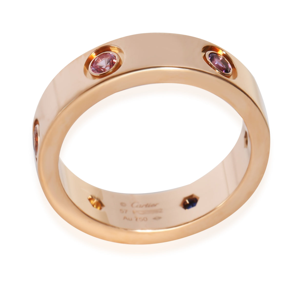 Love Ring With Rainbow Gemstones (Rose Gold)