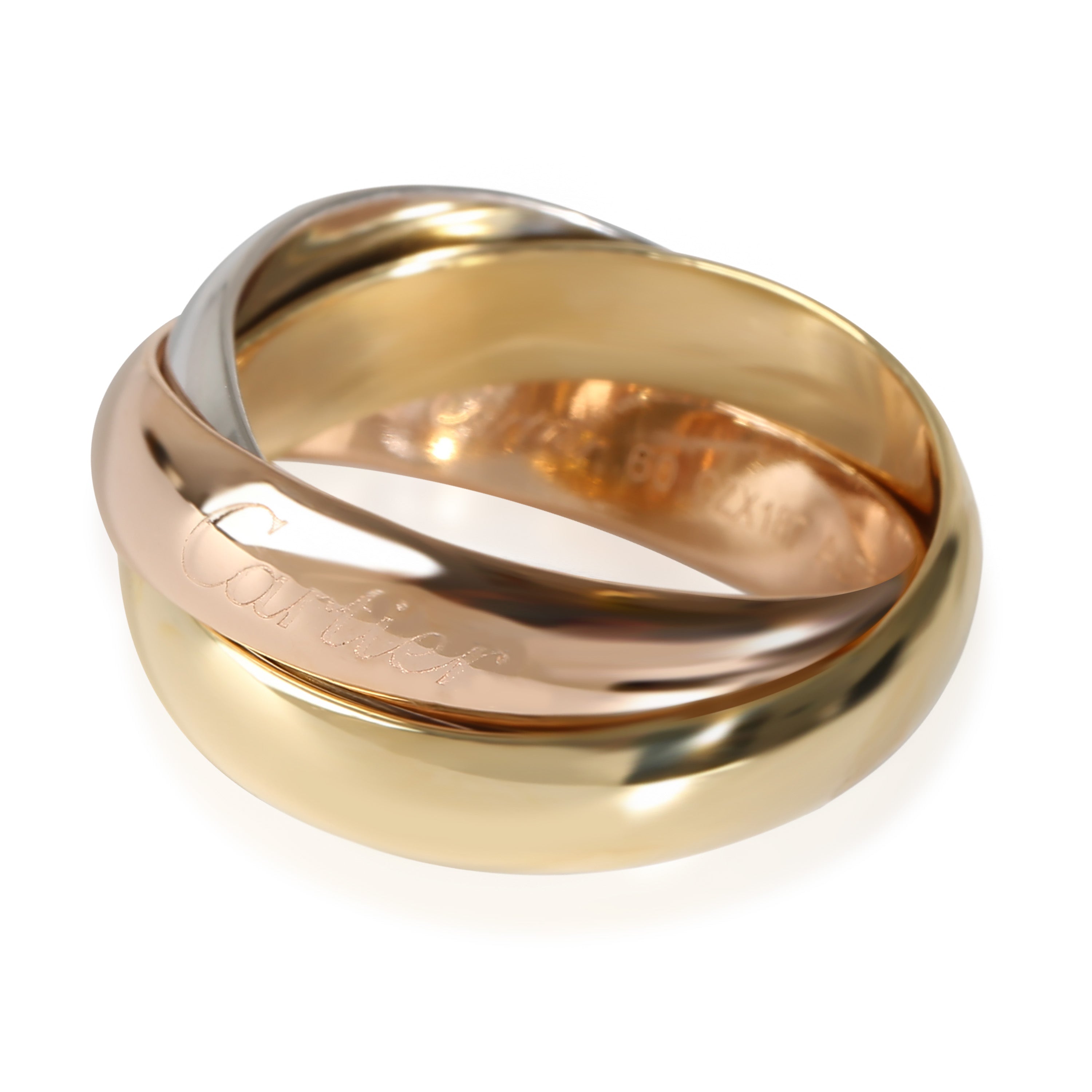 美品 Cartier Trinity ring YG WG PG Cartier] Cartier Trinity No. 14 Ring / Ring K18 Gold x YG PG WG