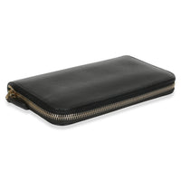 Black Saffiano Large Zip Around Wallet