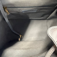 Blue Quilted Caviar Business Affinity Backpack Handbag