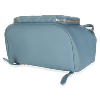 Blue Quilted Caviar Business Affinity Backpack Handbag