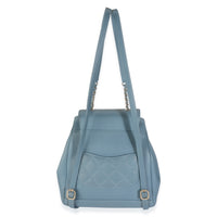 Blue Quilted Caviar Business Affinity Backpack Handbag