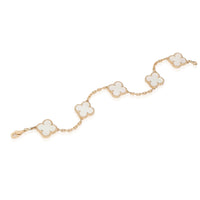 Alhambra Mother Of Pearl Bracelet in 18k Yellow Gold