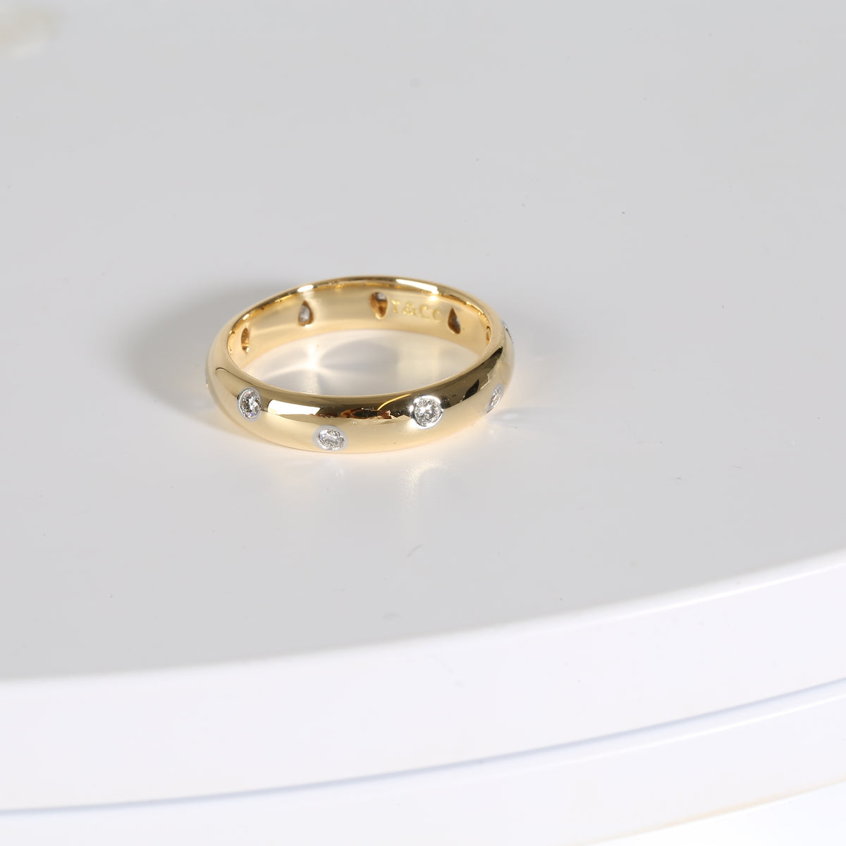 Etoile Band in 18k Yellow Gold/Platinum 0.25 CTW