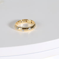 Etoile Band in 18k Yellow Gold/Platinum 0.25 CTW