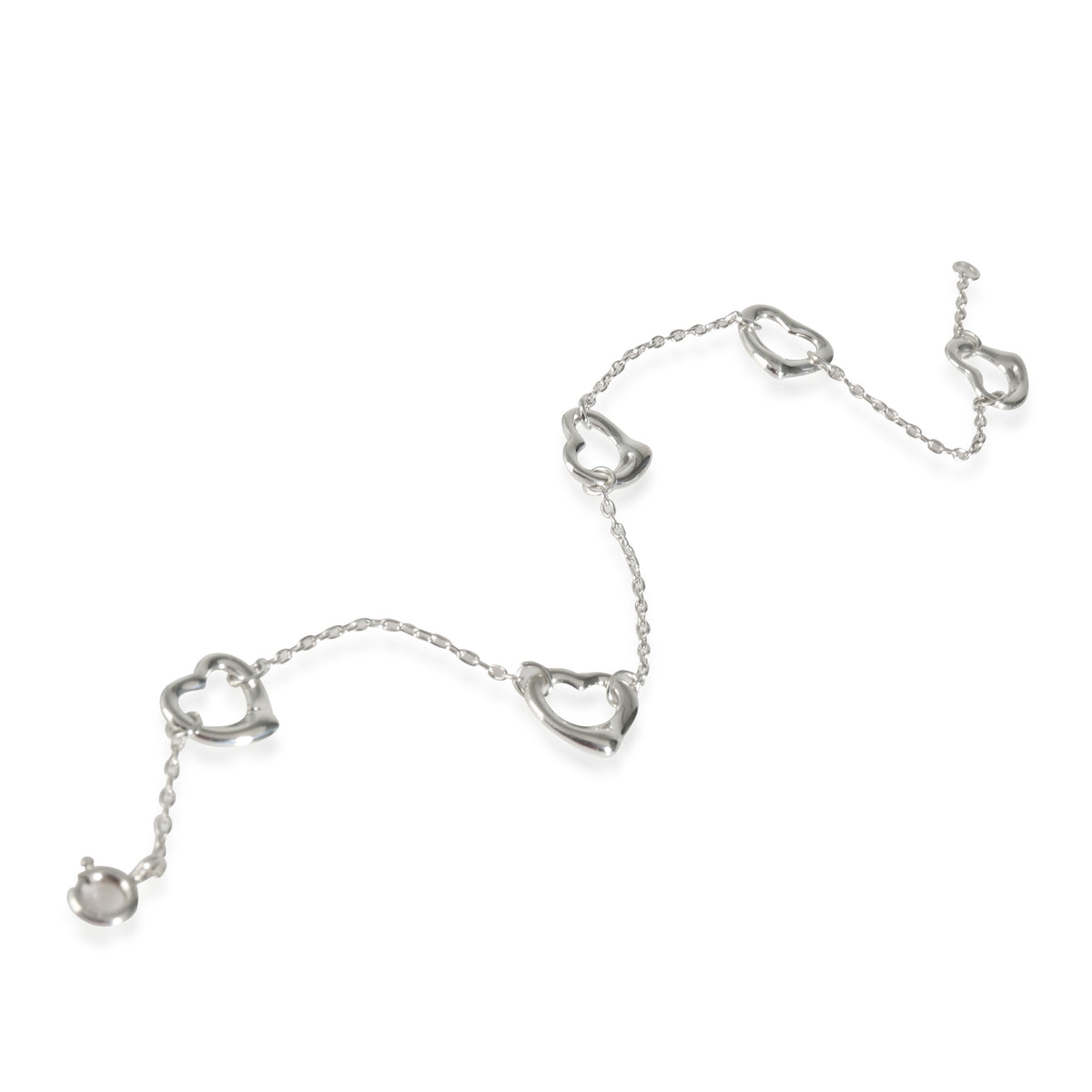 Elsa Peretti Open Heart 5 Station Bracelet in Sterling Silver