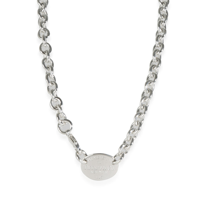 Return To Tiffany Oval Tag Necklace in Sterling Silver