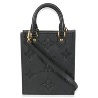 Black Monogram Empreinte Petite Sac Plat