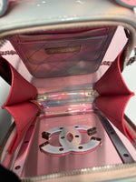 Pink PVC Patent CC North South Filigree Vanity Case