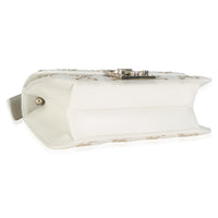 White Lambskin Star Studded Cannage Dioraddict Flap Bag