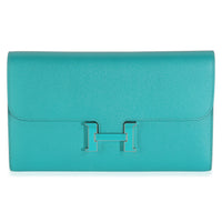 Bleu Paon Epsom Constance Long Wallet