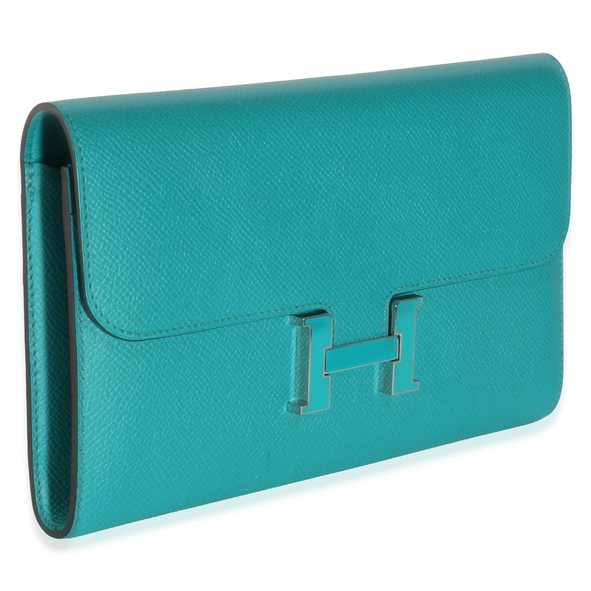 Bleu Paon Epsom Constance Long Wallet