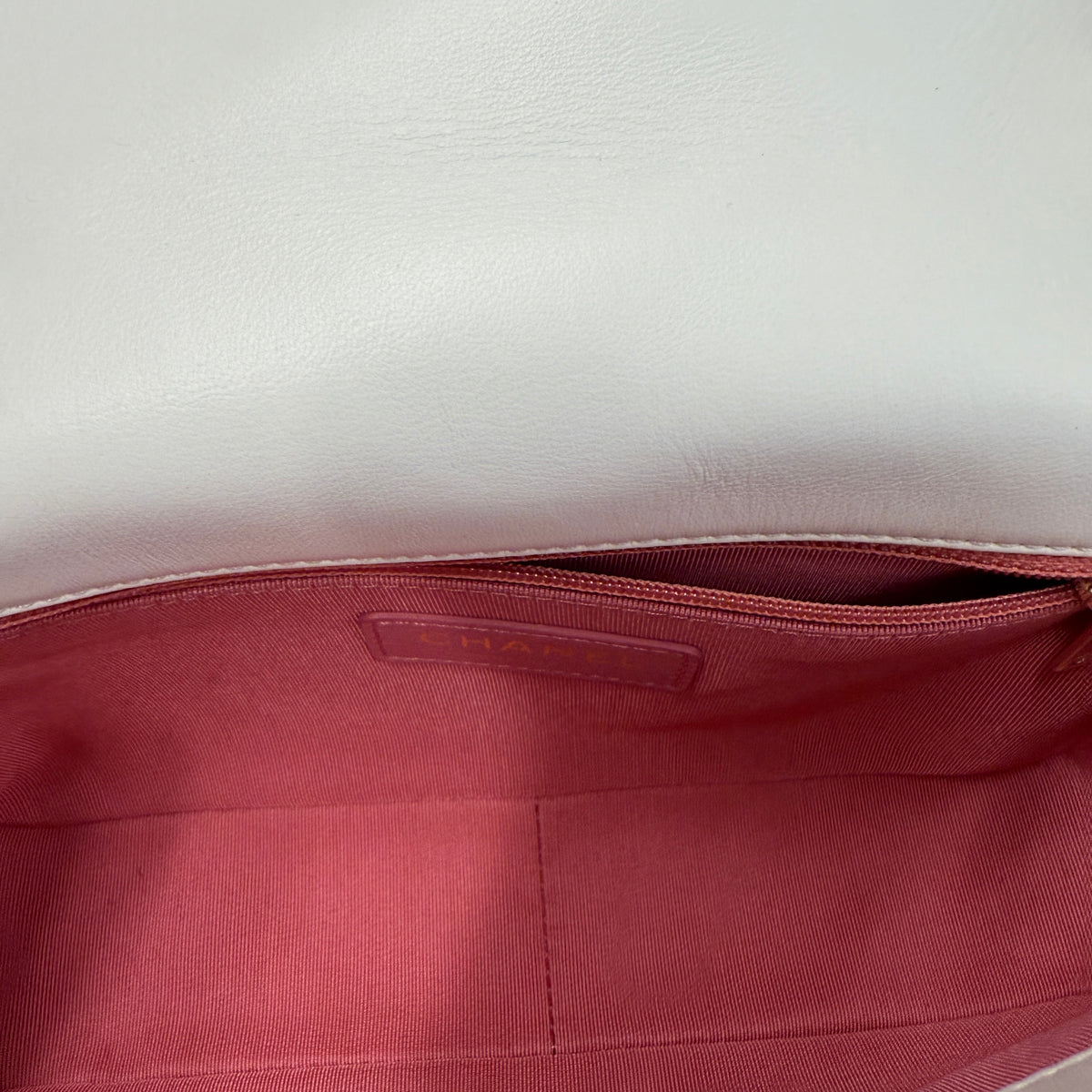 White Lambskin Multicolor Chain Intertwined Small Flap Bag