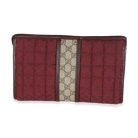 Burgundy GG Supreme Canvas Microguccissima Canvas Mini Pouch