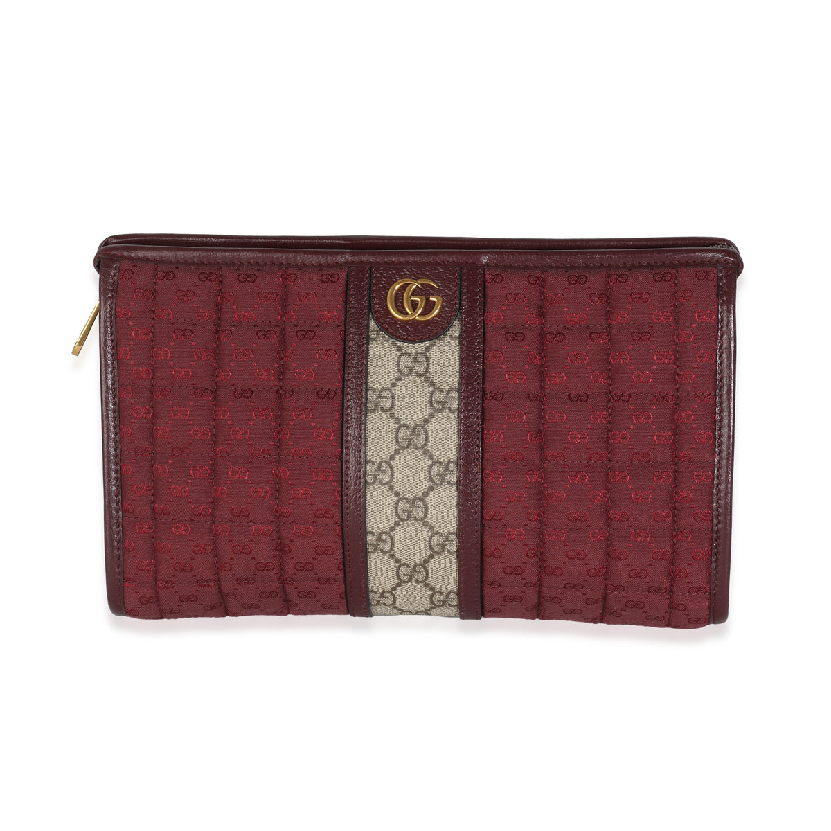 Burgundy GG Supreme Canvas Microguccissima Canvas Mini Pouch