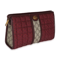 Burgundy GG Supreme Canvas Microguccissima Canvas Mini Pouch