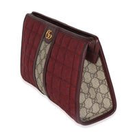 Gucci Burgundy GG Supreme Canvas Microguccissima Canvas Mini Pouch