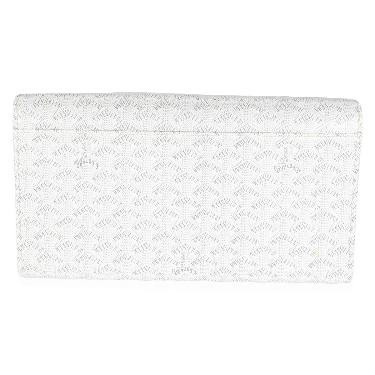 White Goyardine Canvas Monte Carlo Boise Clutch