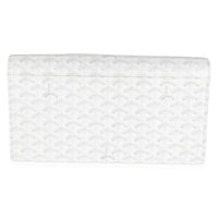 White Goyardine Canvas Monte Carlo Boise Clutch