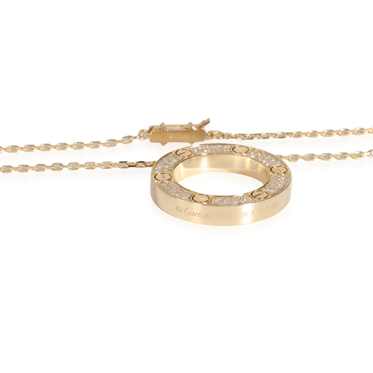 Cartier Love Necklace, Diamond Paved (Yellow Gold) myGemma