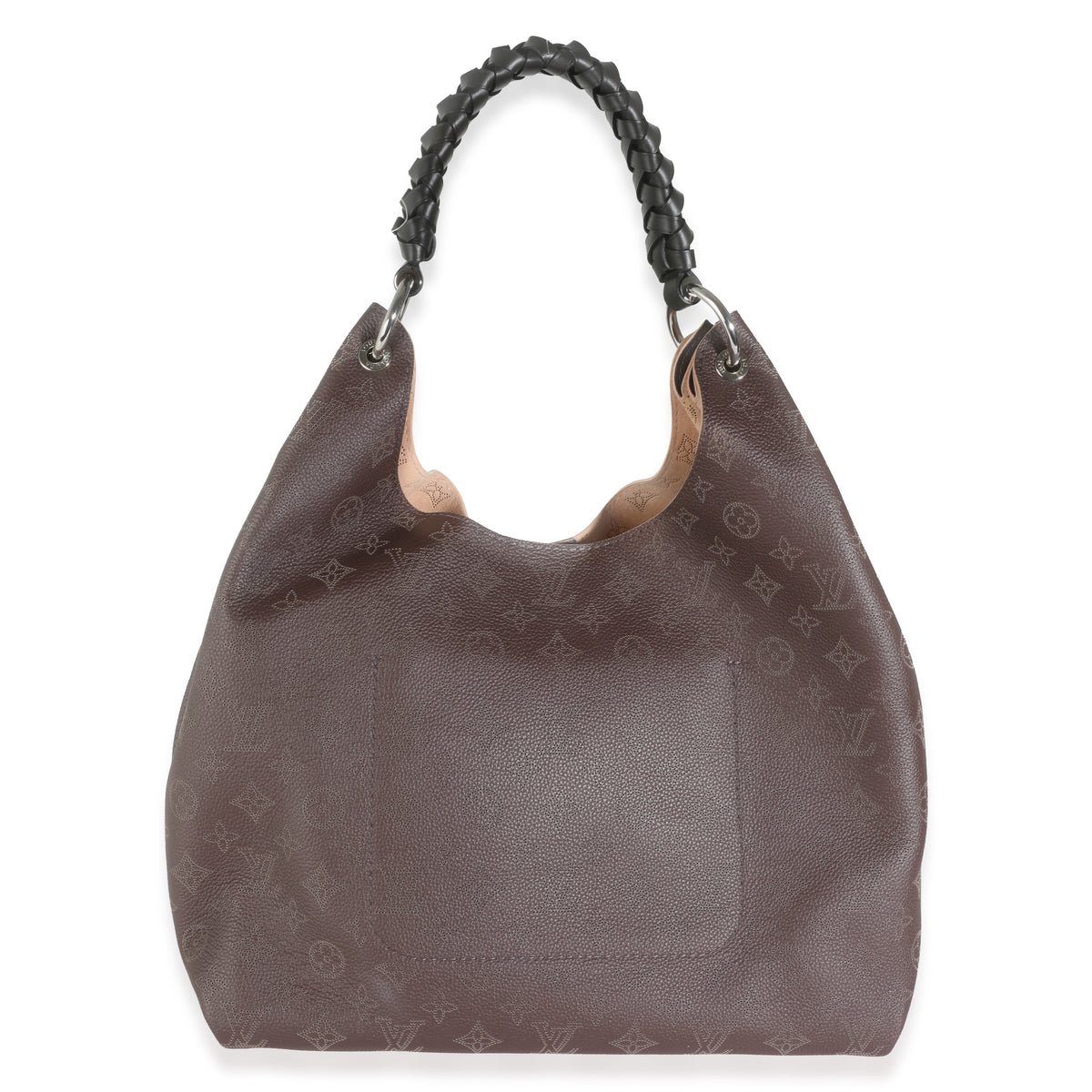 Chocolate Monogram Mahina Carmel Hobo