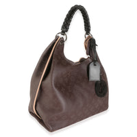 Chocolate Monogram Mahina Carmel Hobo