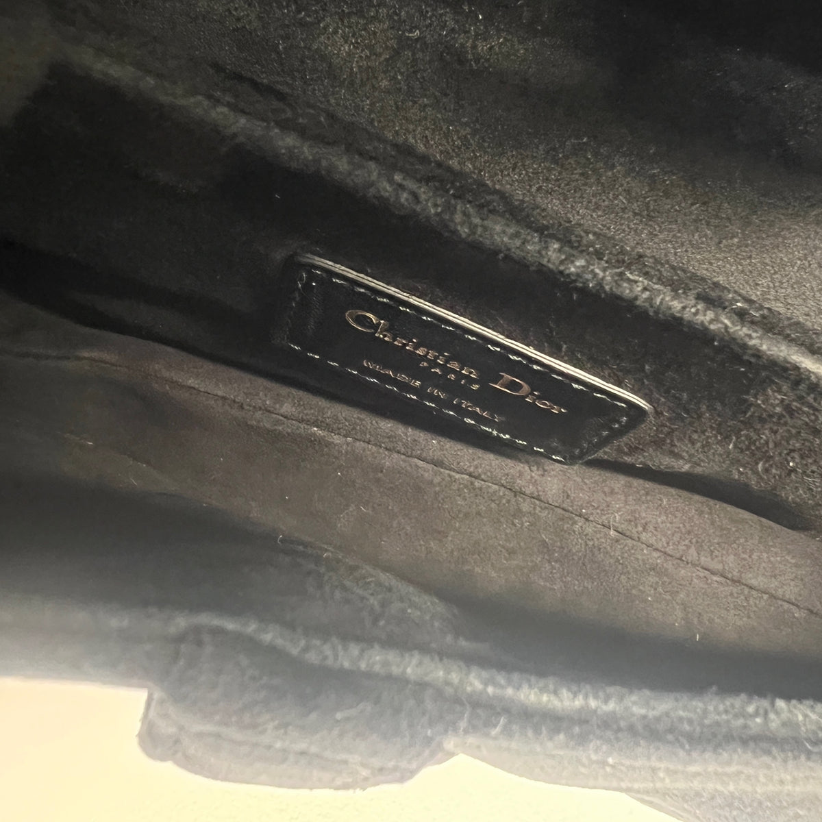 Black Velvet Crystal Mini Saddle Bag