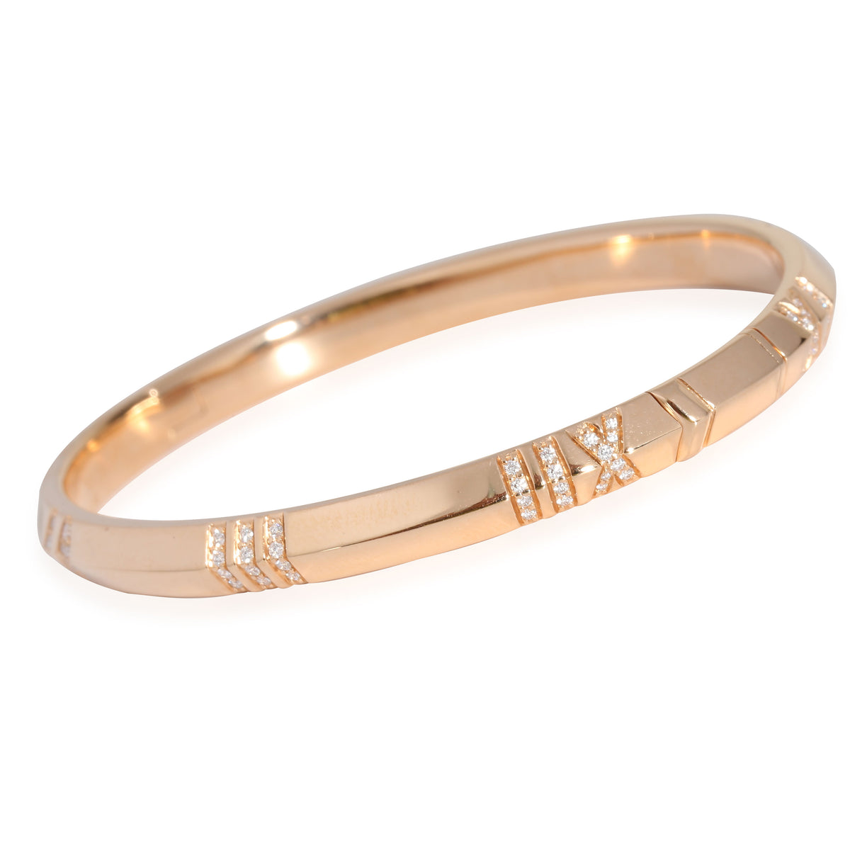 Tiffany & Co. Atlas Bracelet in 18k Rose Gold 0.33 CTW sv