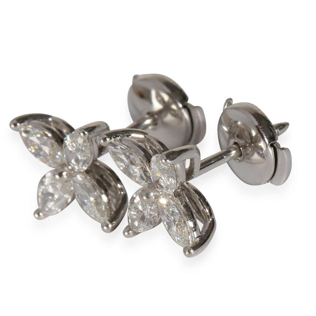 Victoria Earrings in  Platinum 1.62 CTW