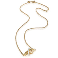 Crossover Necklace in 18k Yellow Gold 0.11 CTW