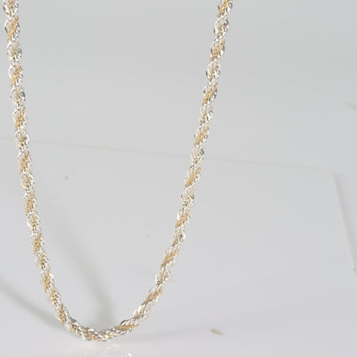 Necklace in 18k Yellow Gold/Sterling Silver