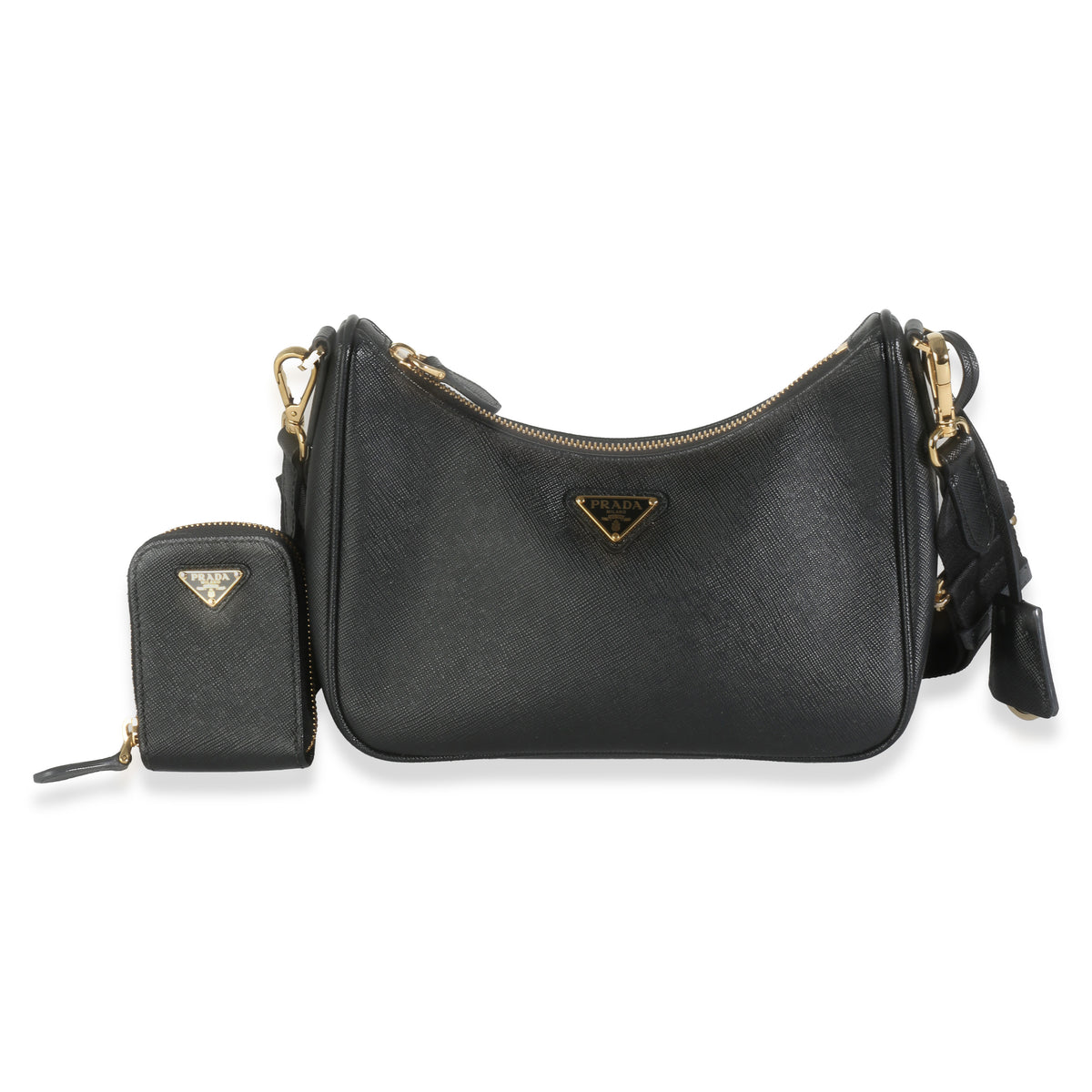 Black Saffiano Re-Edition 2005 Bag