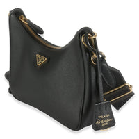 Black Saffiano Re-Edition 2005 Bag