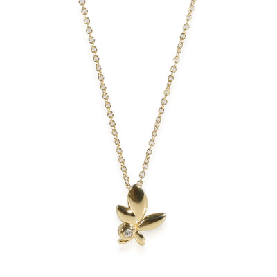 Paloma Picasso Olive Leaf Pendant 18K Yellow Gold