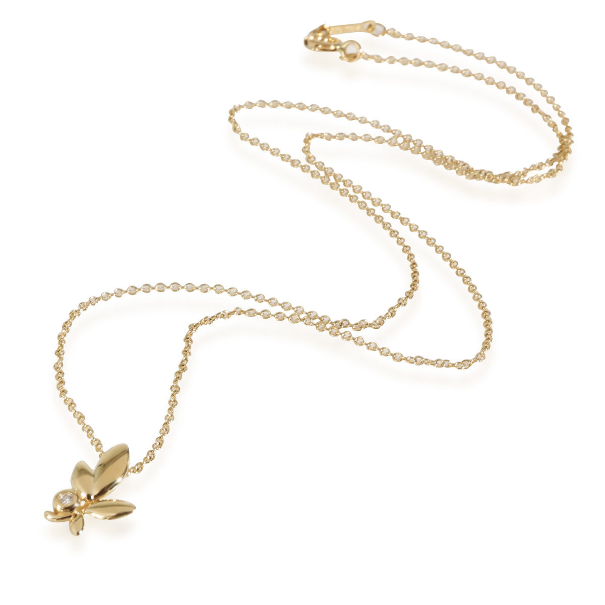 Paloma Picasso Olive Leaf Pendant 18K Yellow Gold