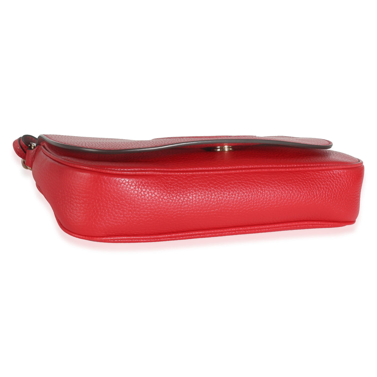 Red Pebbled Calfskin Medium Soho Crossbody Flap Bag