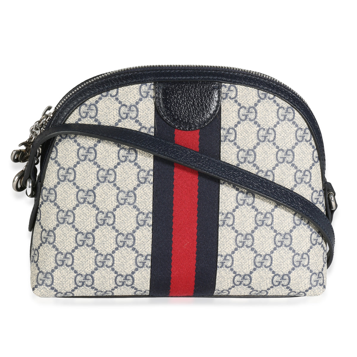 Navy GG Supreme Canvas Small Ophidia Shoulder Bag