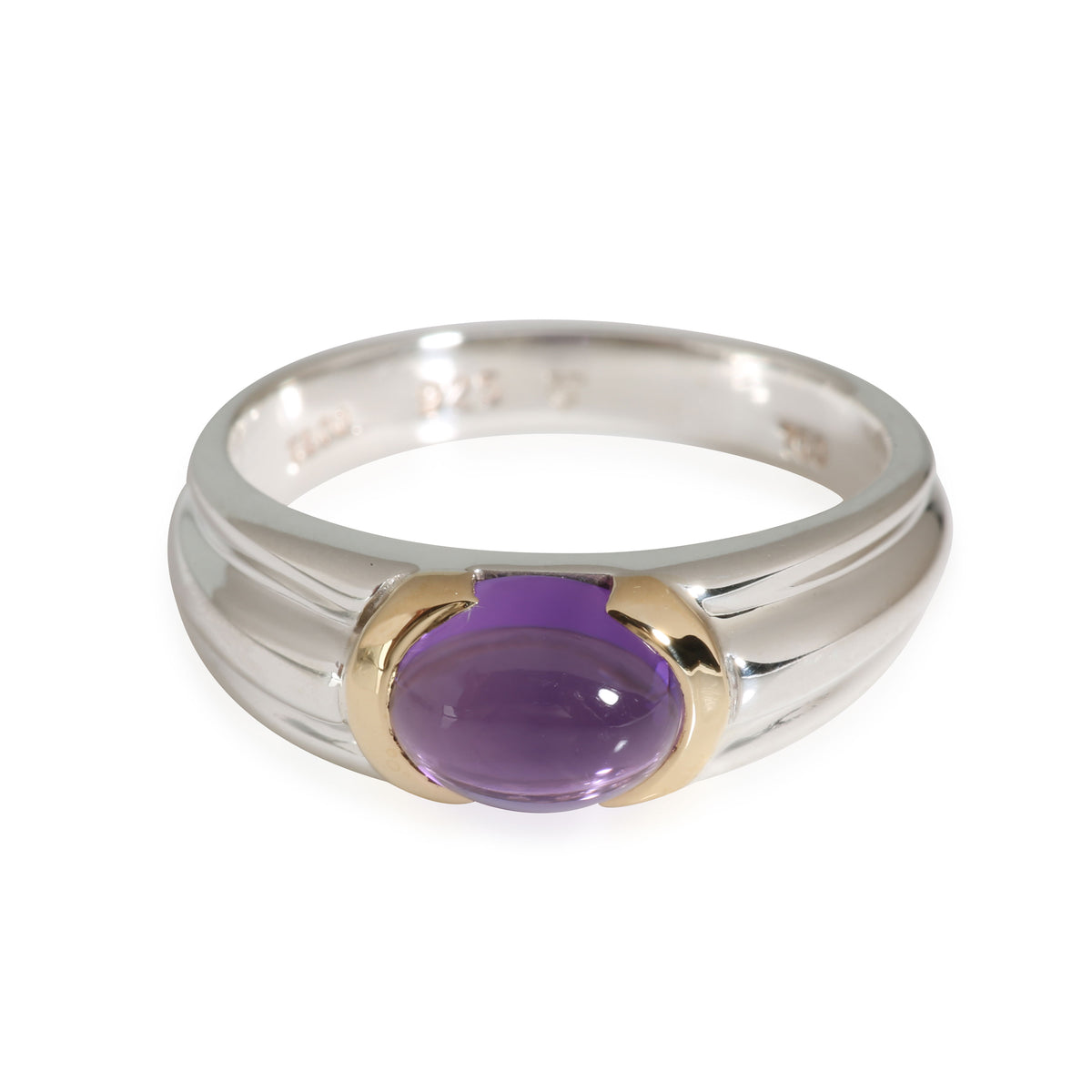 Amethyst Fashion Ring in 18k Yellow Gold/Sterling Silver