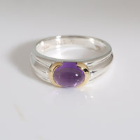 Amethyst Fashion Ring in 18k Yellow Gold/Sterling Silver