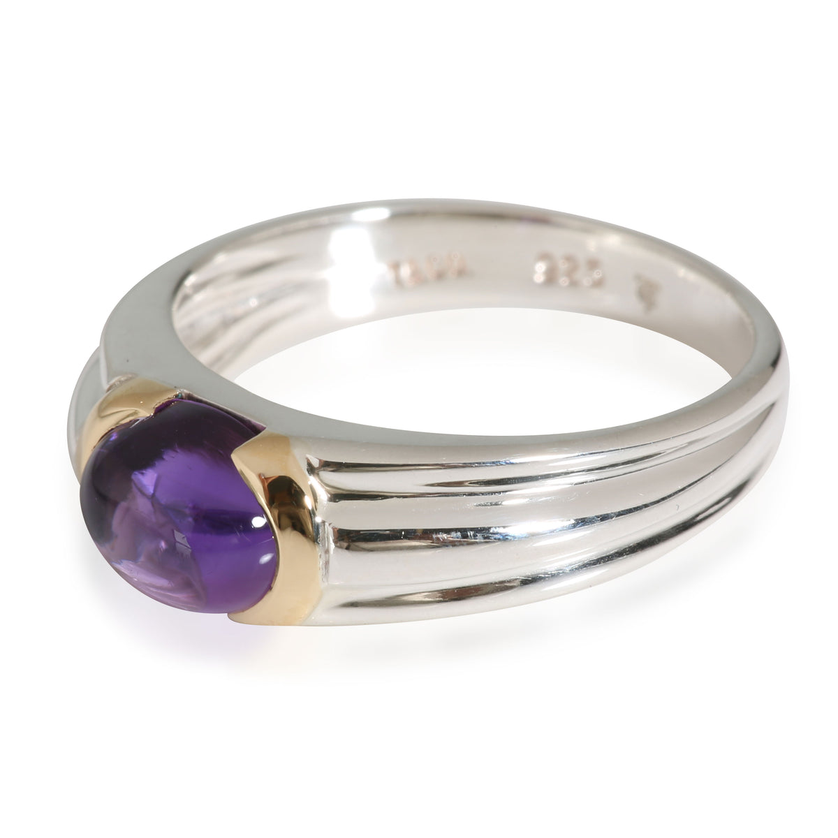 Amethyst Fashion Ring in 18k Yellow Gold/Sterling Silver