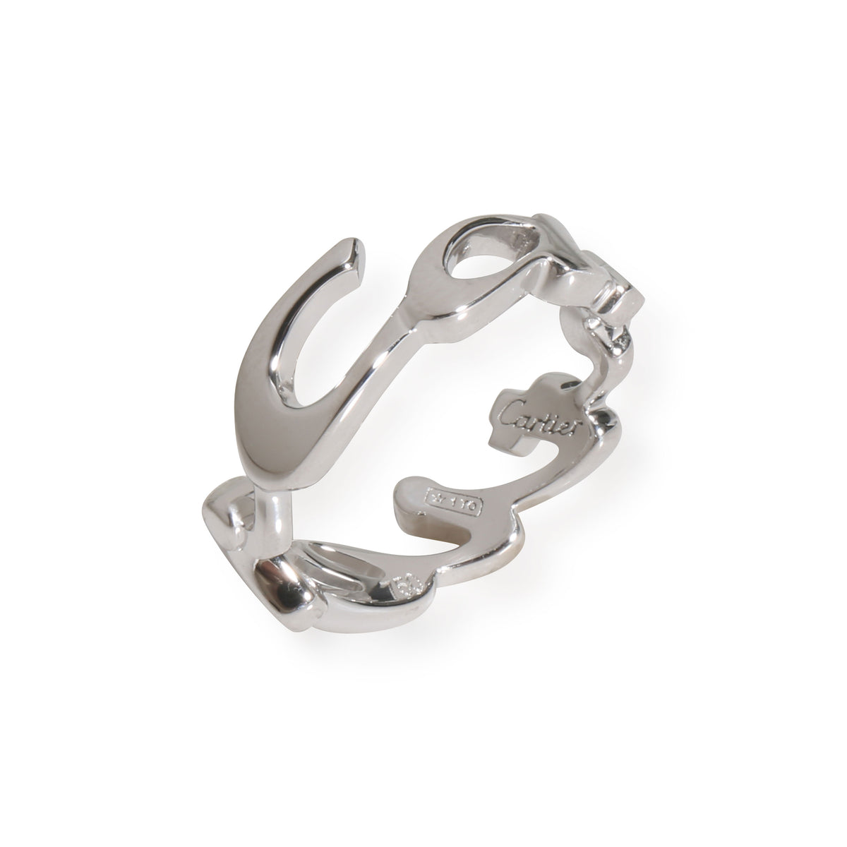 Script Signature Ring (White Gold)