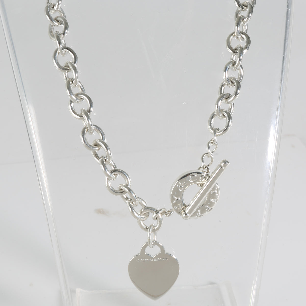 Heart Tag Necklace in Sterling Silver