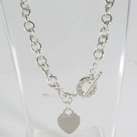 Heart Tag Necklace in Sterling Silver