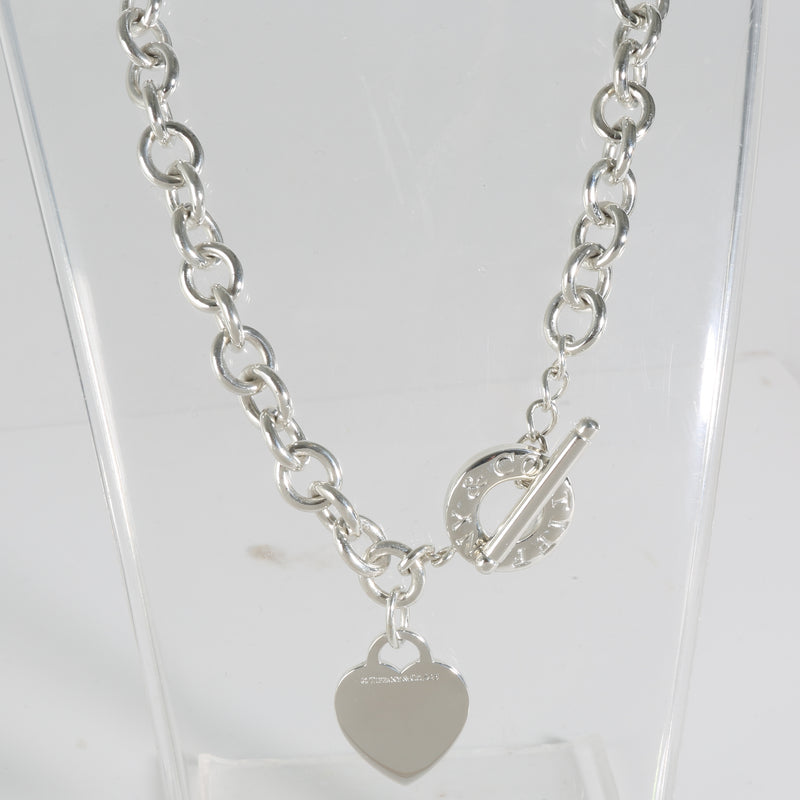 Heart Tag Necklace in Sterling Silver