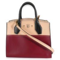 Beige Bordeaux Calfskin City Steamer PM