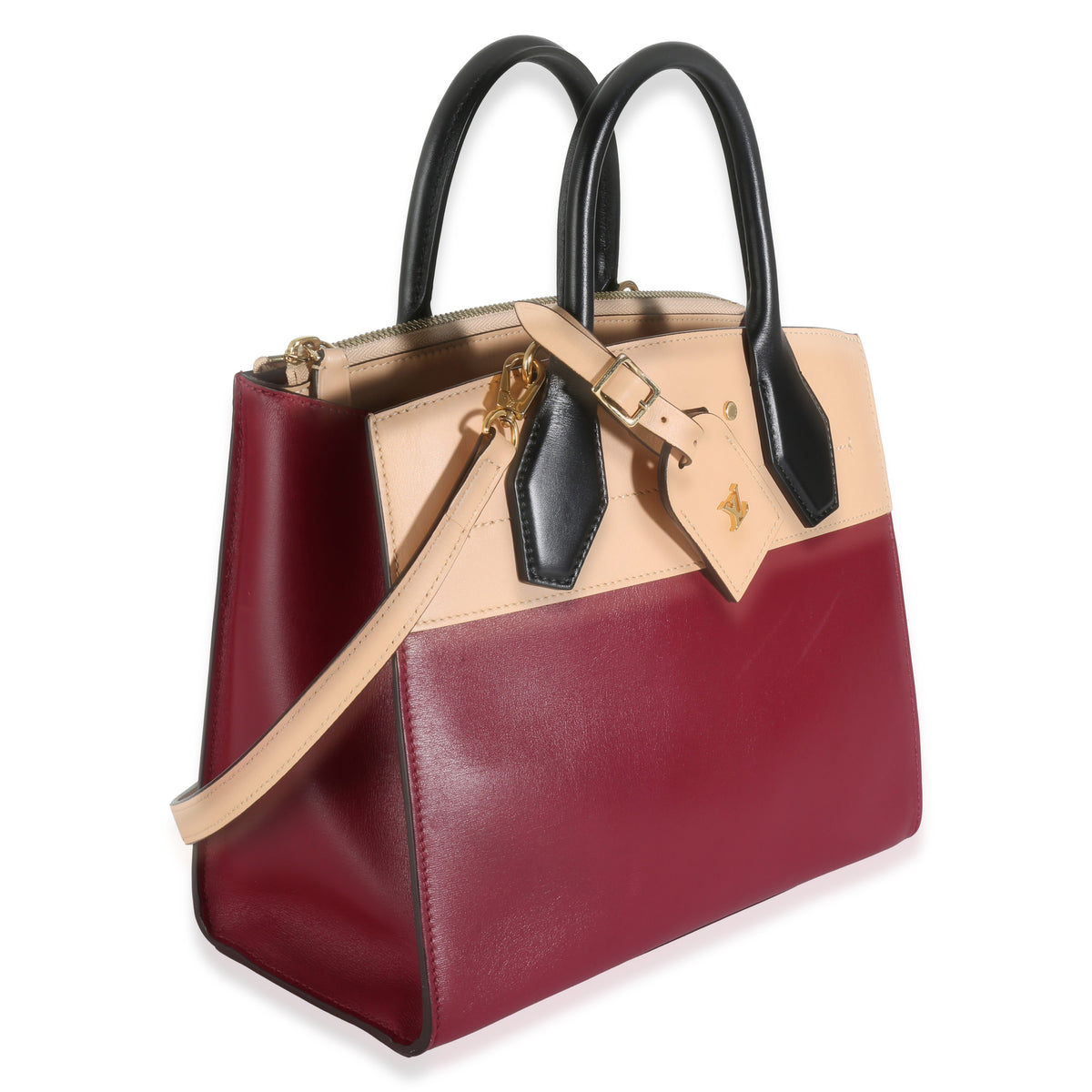 Beige Bordeaux Calfskin City Steamer PM