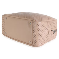 Beige Perforated Soft Calf Bauletto Bag