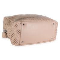 Beige Perforated Soft Calf Bauletto Bag