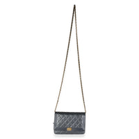 Chanel Gunmetal Quilted Lambskin Boy Wallet On Chain Handbag av
