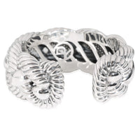 Woven Cable Cuff Bracelet With Diamonds in Sterling Silver 2.42 CTW